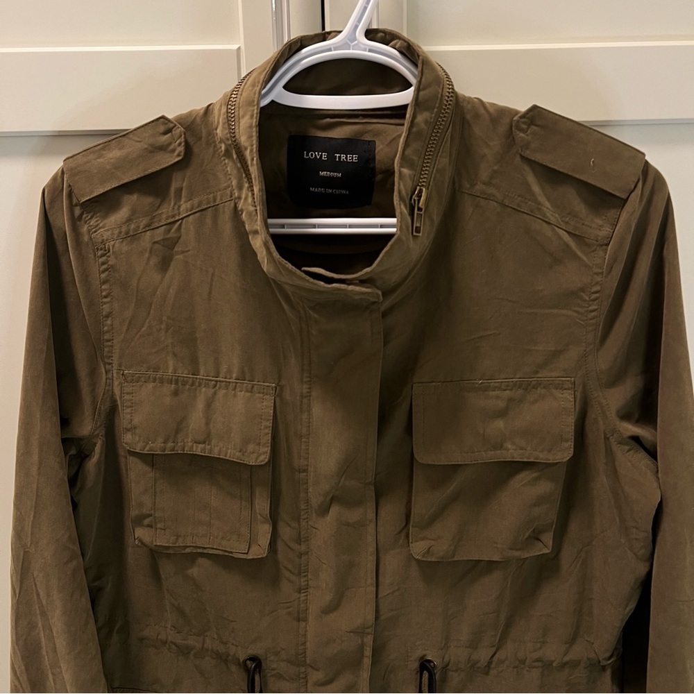LOVE TREE Military / Utility Style Lightweight Spring or Fall Jacket Size Medium - Picture 3 of 16